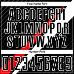 Fußball Sublimation Rot-Weiß Linien Jersey Schwarz Uniform Custom Diagonal