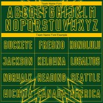 Fußball Jersey Custom Grün Sublimation Gelb Geometrische Formen Uniform