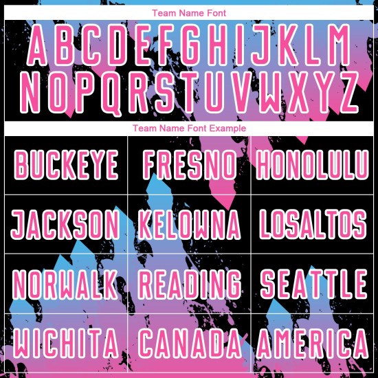 Benutzerdefinierte Jersey Sky Splash Pink Uniform Blau-Schwarz Fußball Sublimation