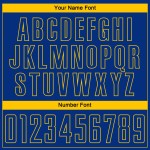 Uniform Nadelstreifen verblassen benutzerdefinierte Royal Yellow Fashion Fußball Jersey Sublimation