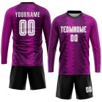 Uniform Fußball Sublimation Weiß-Rosa Custom Lila Trikot