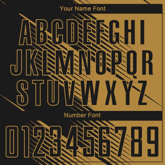 Fußballtrikot Gold Sublimation Uniform Schwarz Old Custom