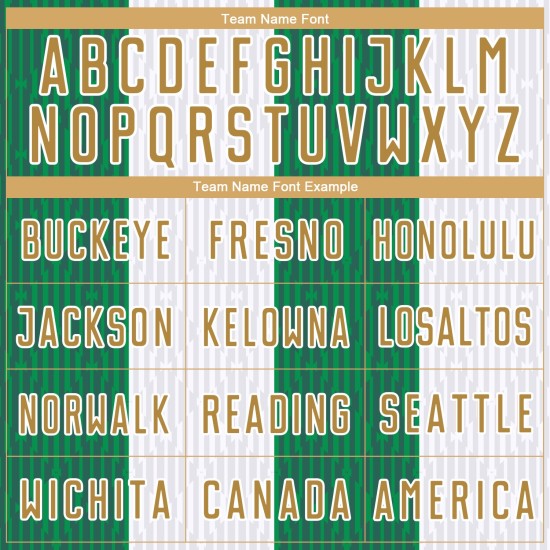 Sublimation Alte Uniform Custom Weiß Gold-Kelly Green Jersey Fußball