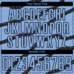 Benutzerdefinierte Licht Jersey Fußball Blau Uniform Sublimation Linien Punkte Und Schwarz