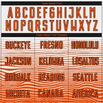 Jersey Sublimation Uniform Weiß Custom Line Gradient Orange-Schwarz Fußball