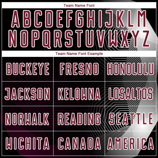 Geometrische benutzerdefinierte schwarze Sublimation Fußball Linien Uniform Jersey Crimson-Weiß Geometrische benutzerdefinierte schwarze Sublimation Fußball Linien Uniform Jersey Crimson-Weiß