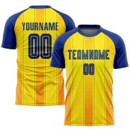 Benutzerdefinierte Royal-Orange Uniform Trikot Fußball Sublimation Gold