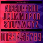 Lila Fußball Formen Rot-Schwarz Jersey Uniform Geometrische Sublimation Custom