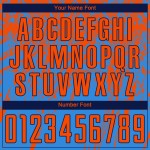 Benutzerdefinierte Orange-Navy Uniform Sublimation Blau Jersey Fußball Pulver