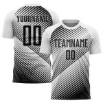 Fußball Sublimation Schwarz-Grau Jersey Weiß Custom Uniform
