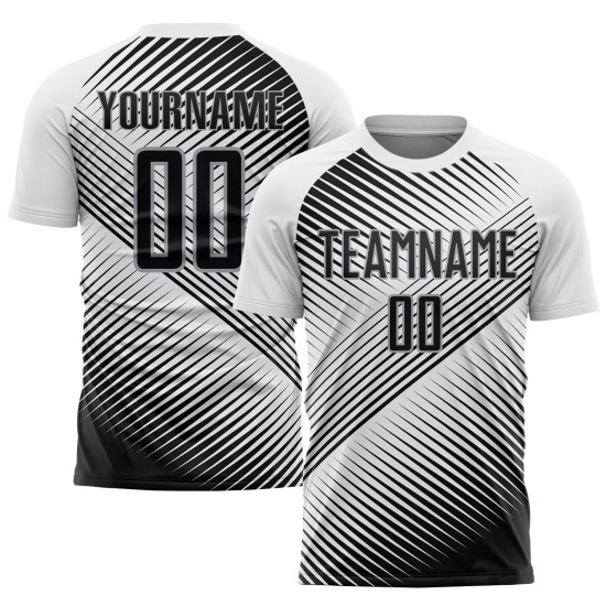 Fußball Sublimation Schwarz-Grau Jersey Weiß Custom Uniform