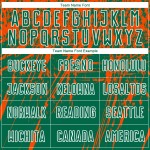 Jersey Kelly Sublimation Custom Orange-Weiß Fußball Grün Uniform