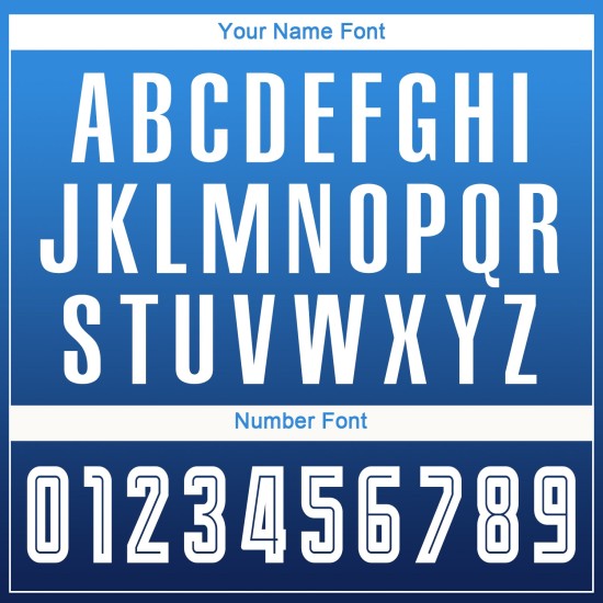 Weiß-Marineblau Custom Sleeve Fashion Uniform Powder Blue Soccer Fade Sublimation Long Jersey