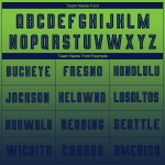 Benutzerdefinierte Fußball Navy Neon Grün Verblassen Lange Jersey Ärmel Sublimation Uniform Mode