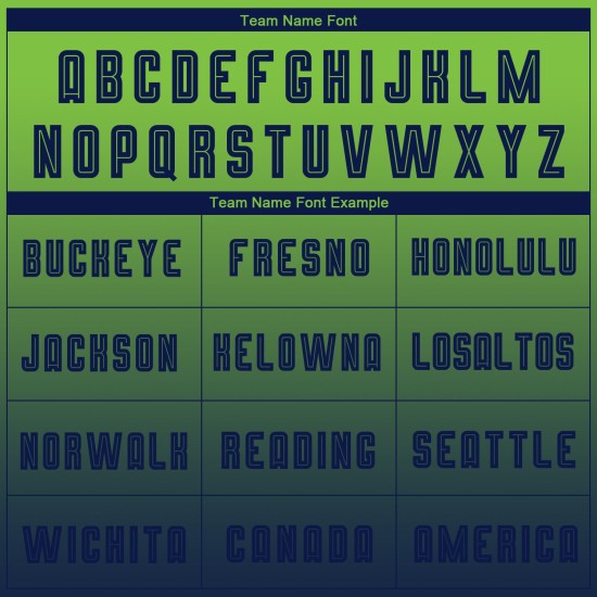 Benutzerdefinierte Fußball Navy Neon Grün Verblassen Lange Jersey Ärmel Sublimation Uniform Mode