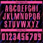 Pink-Orange Custom Sublimation Fußball Jersey Schwarze Uniform Pink-Orange Custom Sublimation Fußball Jersey Schwarze Uniform