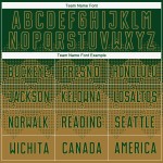 Grünes benutzerdefiniertes goldenes Uniform-Sublimationstrikot für alte Fußballer