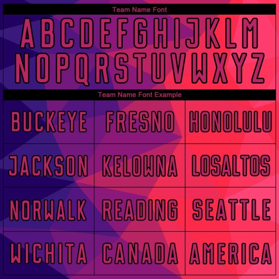 Lila Fußball Formen Rot-Schwarz Jersey Uniform Geometrische Sublimation Custom