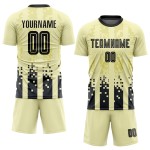 Heimtrikot Schwarz Creme Sublimation Custom Fußball Heimtrikot Schwarz Creme Sublimation Custom Fußball