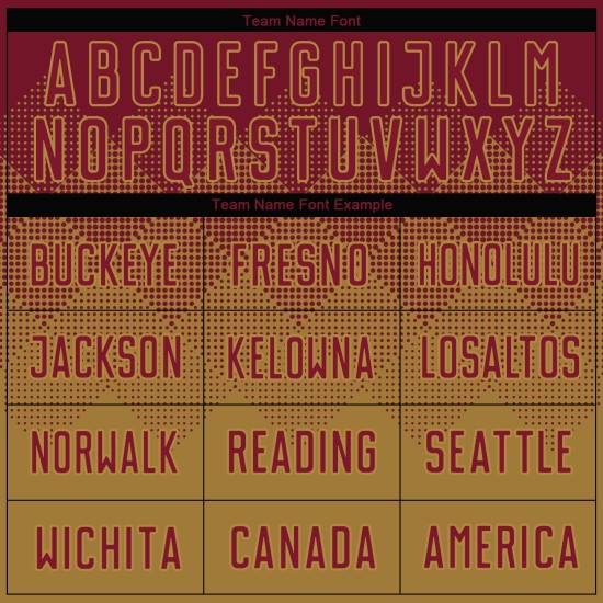 Gold Jersey Custom Fußball Sublimation Alte Crimson Uniform