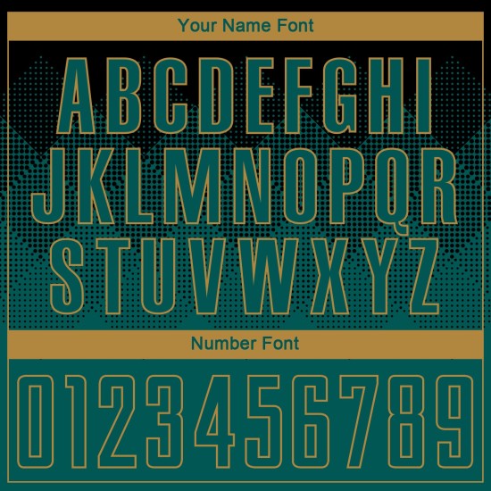 Gold Custom Fußball Jersey Mitternacht Uniform Schwarz Grün-Alt Sublimation Gold Custom Fußball Jersey Mitternacht Uniform Schwarz Grün-Alt Sublimation