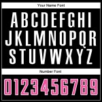 Mode Custom Fußball Split Pink-Weiß Jersey Uniform Schwarz Sublimation