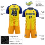 Benutzerdefinierte Royal-Orange Uniform Trikot Fußball Sublimation Gold