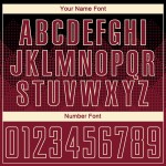 Crimson-Creme Jersey Sublimation Fußball Schwarz Custom Uniform