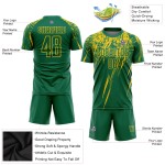 Grüne Sublimation Jersey Custom Gelb Kelly Uniform Fußball
