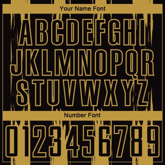 Schwarz Gold Uniform Custom Jersey Fußball Alte Streifen Sublimation Abstrakt