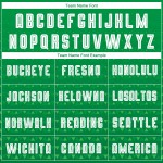 Grüne Uniform Weiß Fußball Jersey Kelly Sublimation Custom