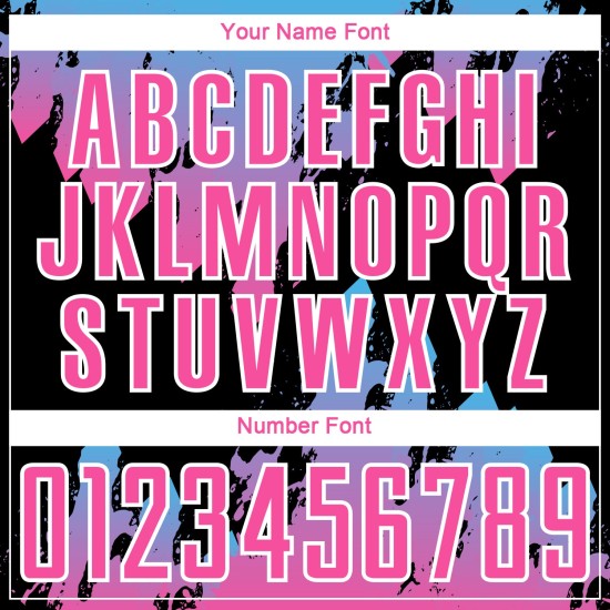 Benutzerdefinierte Jersey Sky Splash Pink Uniform Blau-Schwarz Fußball Sublimation