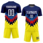 Custom Jersey Weiß-Gold Sublimation Fußball Uniform Figur