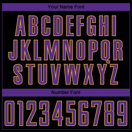 Mode Schwarz Custom Nadelstreifen Lila-Gold Jersey Verblassen Fußball Uniform Sublimation