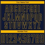 Mode Uniform Nadelstreifen Fußball Gold Verblassen Benutzerdefinierte Sublimation Jersey Navy