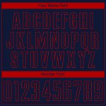 Uniform Sublimation Custom Fußball Rot Navy Trikot