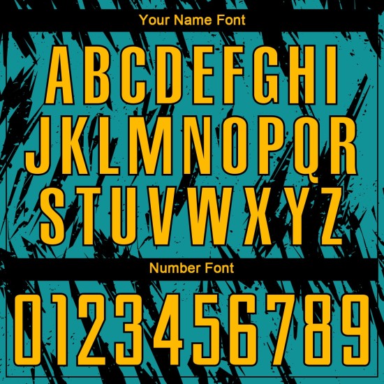 Schwarz Teal Custom Gold Uniform Fußball Sublimation Jersey