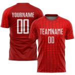 Uniform Custom Jersey Sublimation Weiß Fußball Rot