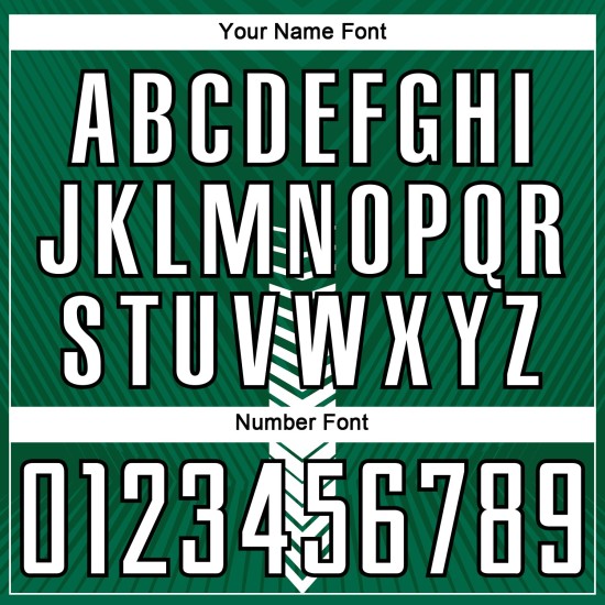 Arrow Green Custom Weiß-Schwarz Uniform Kelly Fußball Formen Sublimation Jersey