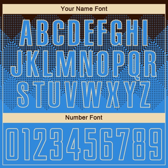 Braune Uniform Blau-Creme Fußball Sublimation Jersey Pulver Custom