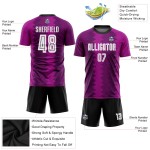 Uniform Fußball Sublimation Weiß-Rosa Custom Lila Trikot