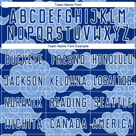 Uniform Custom Pattern Royal Sublimation Cloud Soccer Weiß Trikot